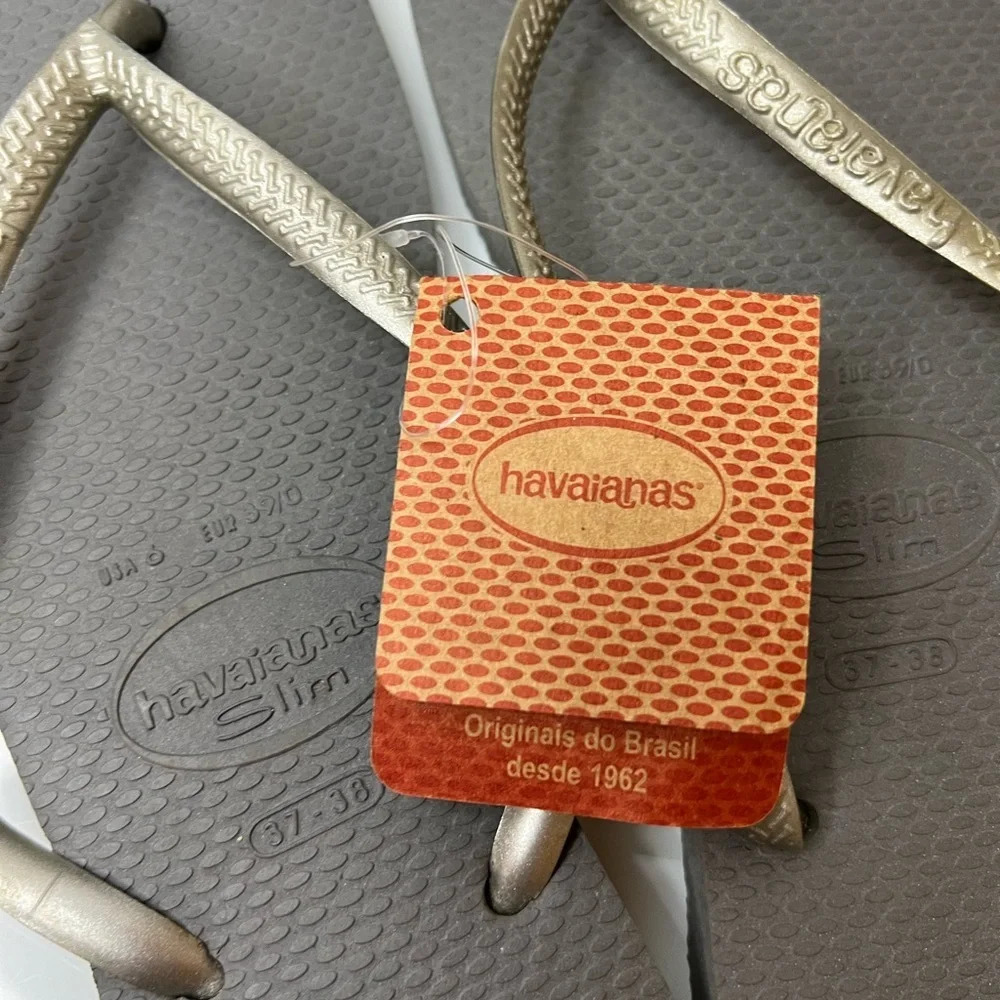 Havaianas Women's Flip Flops Sandal Steel Grey US Size 6 - Picture 3 of 6